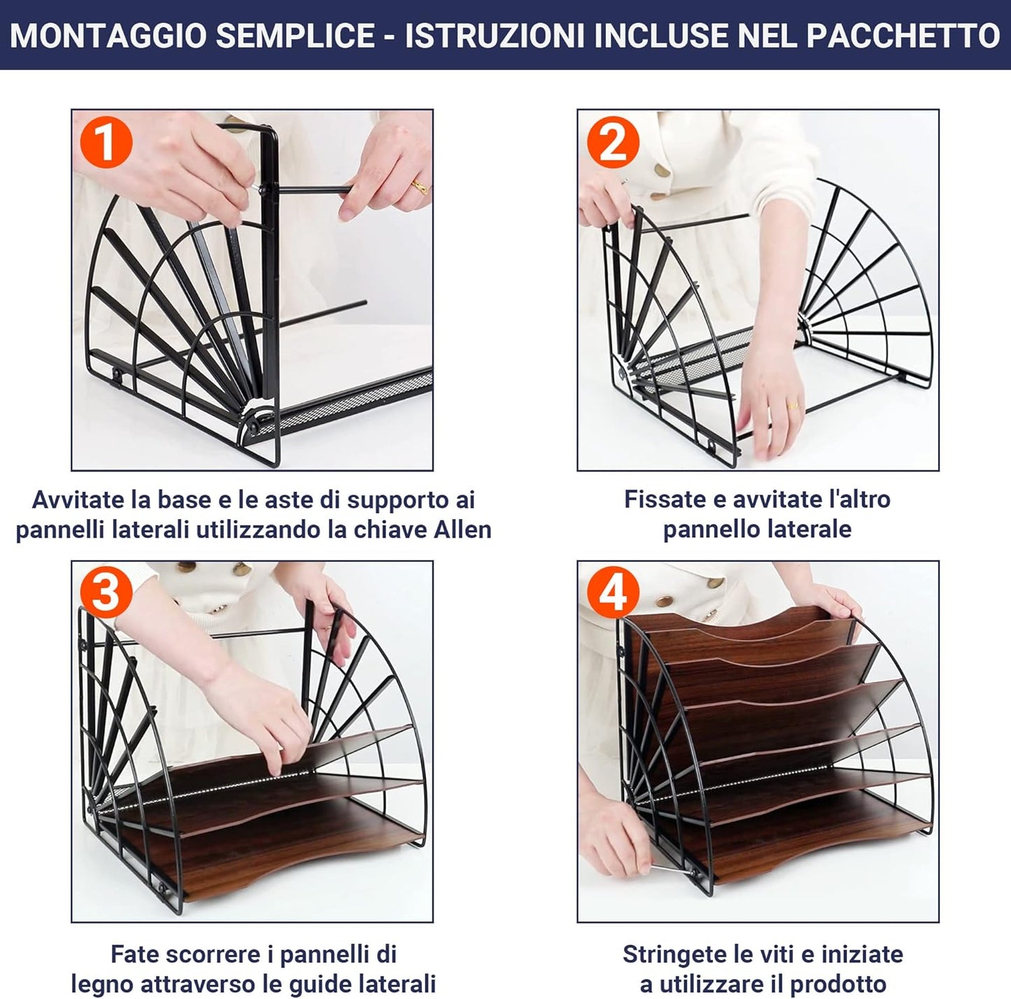 Organizer a Ventaglio in Legno