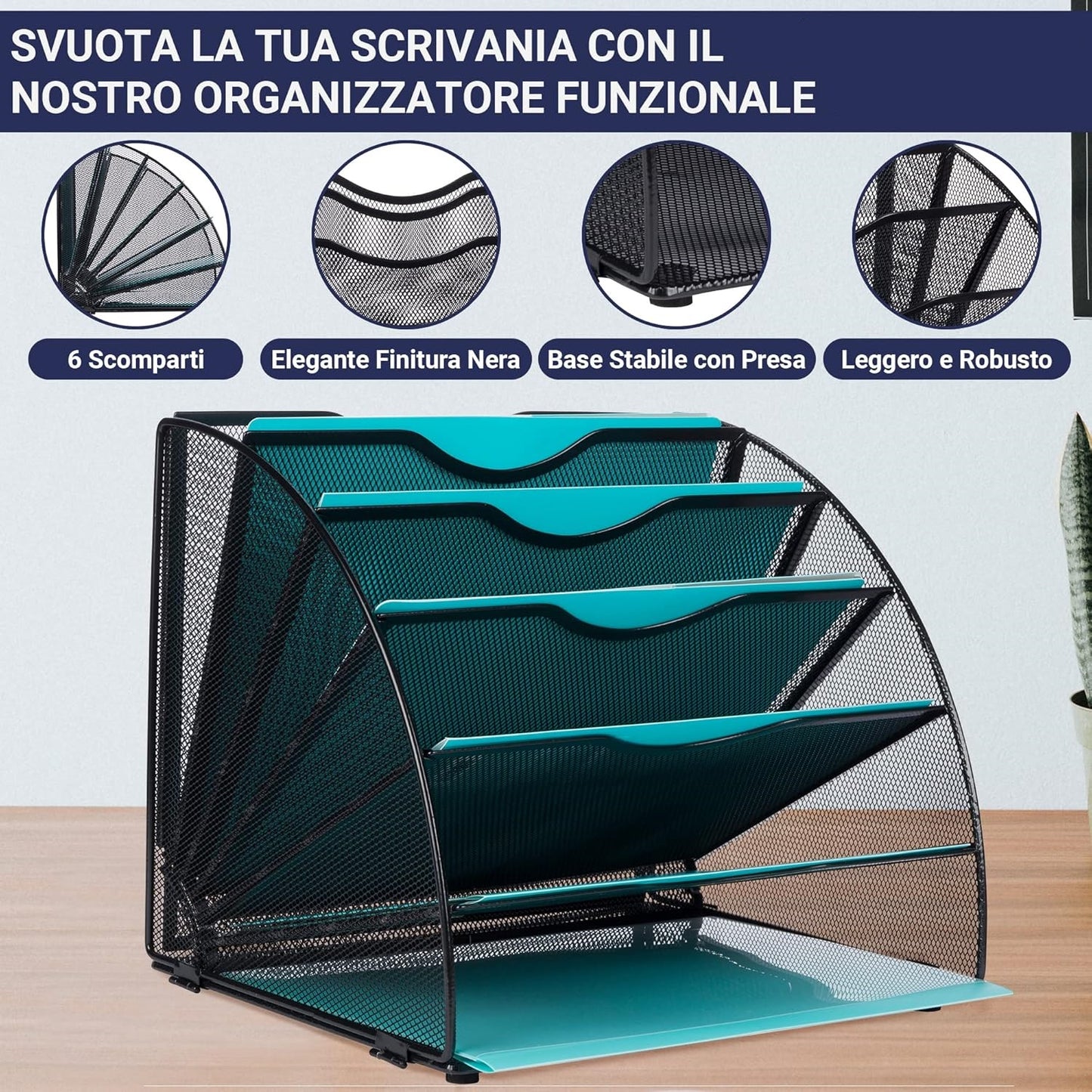 Organizer a Ventaglio in Alluminio